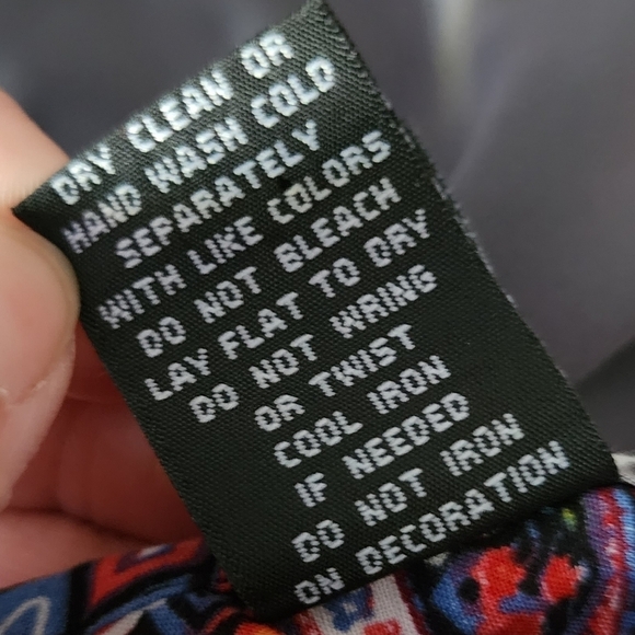 Love Tease Paisley Print Multicolored Kimono Women's Medium M Tassel Trim EUC - Picture 7 of 7